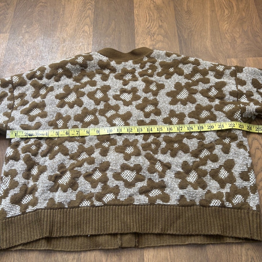 Madewell Womens Leighton Cropped Boxy Floral Wool Cotton Blend Cardigan Sweater - Picture 8 of 8